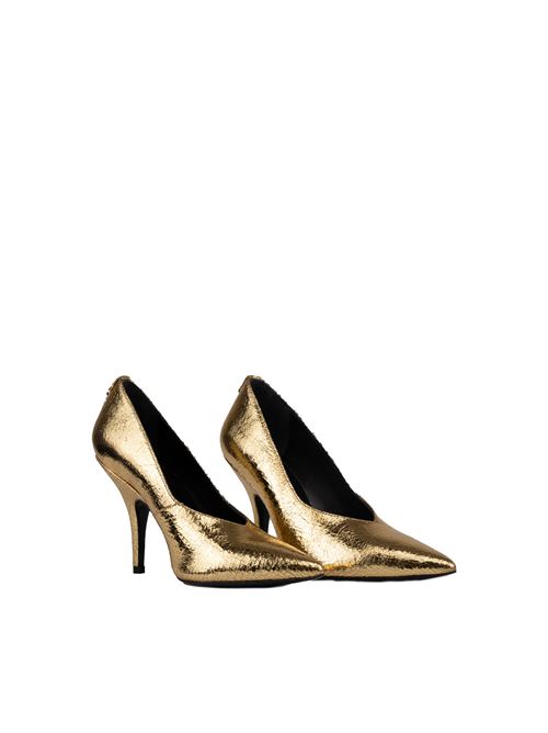 Decollete' in pelle gold Patrizia Pepe | 8Z0032 L112Y459